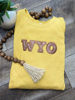 Embroidered Glitter Brown & Gold