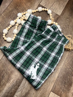 Green Flannel Joggers