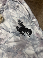 Embroidered Light Grey Abstract Woodland Camo Lounge Set