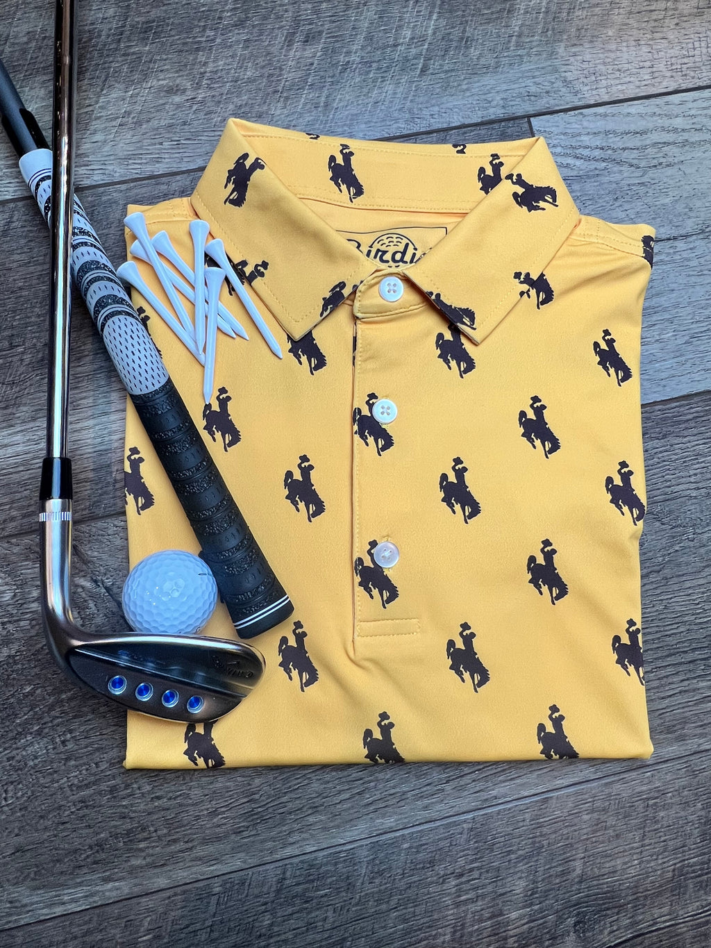 Men's Gold Steamboat Golf Polo