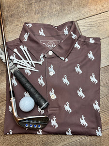 Men's Brown Steamboat Golf Polo