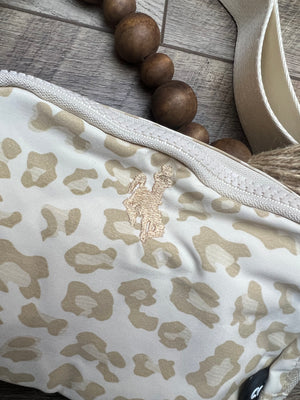 Embroidered Leopard Pattern C.C Belt Bag