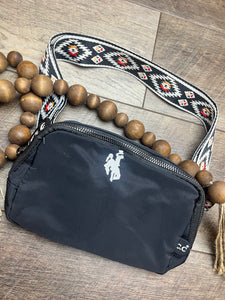 Embroidered Aztec Strap C.C Belt Bag