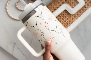 Sip-And-Go Western Tumbler | 40oz Dupe Tumbler