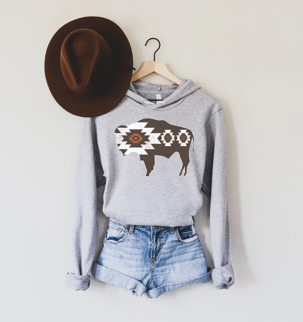 Aztec Buffalo Fleece Hoodie