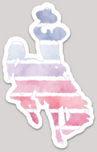 Watercolor Stripes Steamboat Decal
