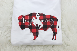 Wyoming Buffalo Plaid Pajamas ( Long sleeve tee)