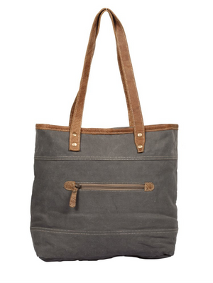 Leather Strip Steamboat Tote