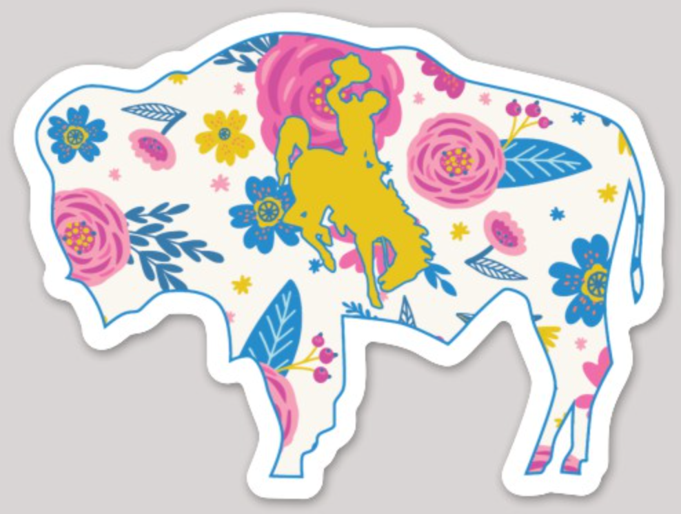 Yellow and Pink Floral Buffalo