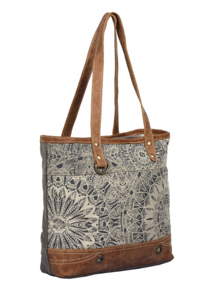 Leather Strip Steamboat Tote