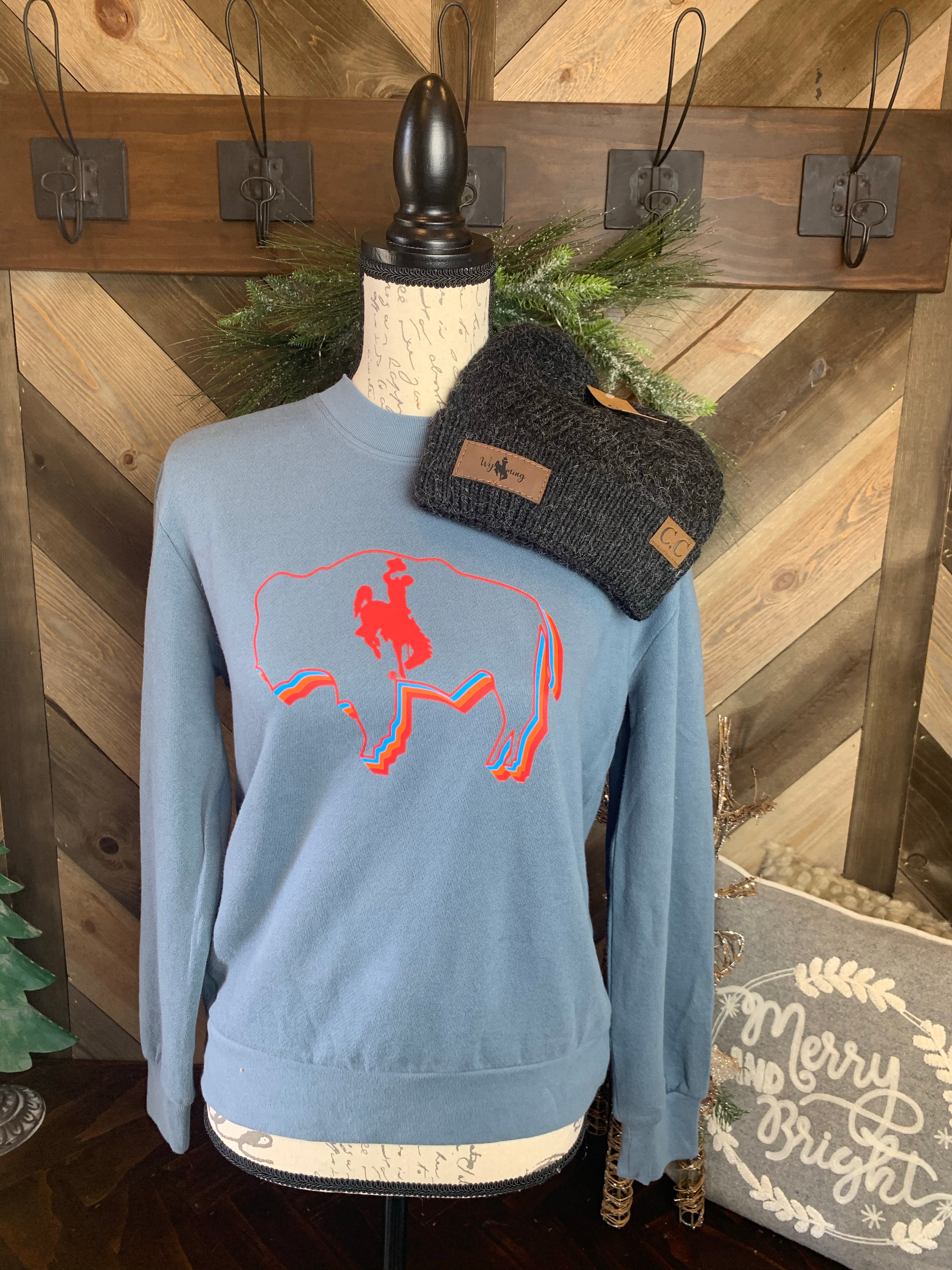 Steamboat/Buffalo Washed Terry Throwback Pullover
