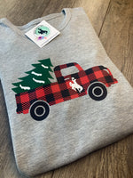 Buffalo Plaid Christmas Truck featuring the Steamboat