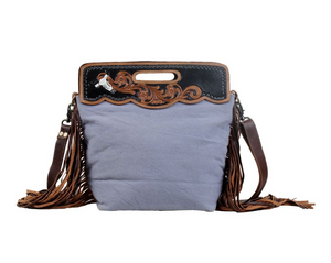 Blue Stream Hand-Tooled Bag