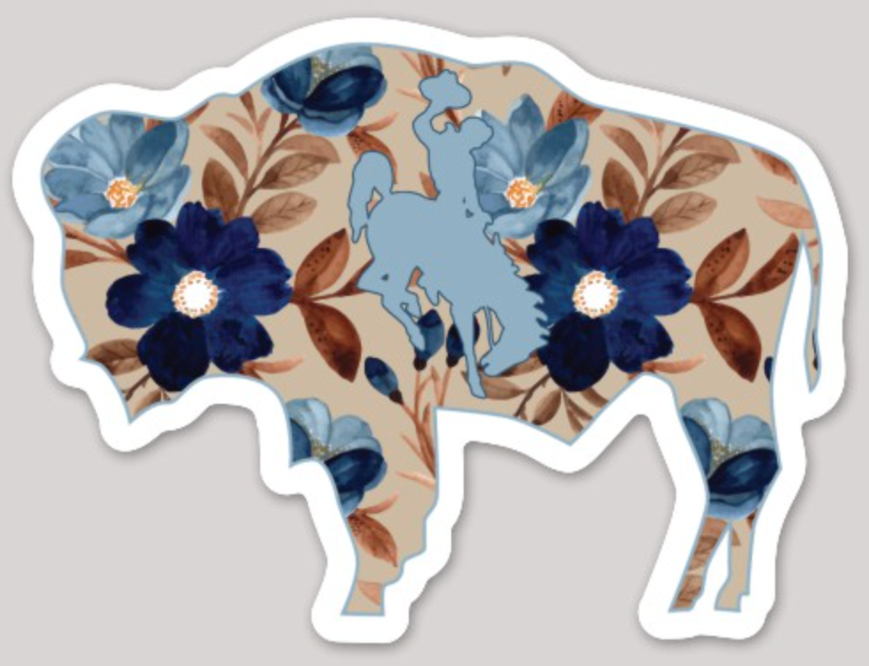 Navy Floral Buffalo