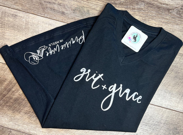 Grit+Grace Unisex V-Neck Tee