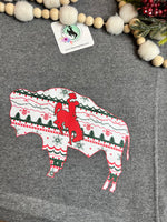 Wyoming Christmas Fleece Blanket