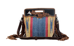 Blue Stream Hand-Tooled Bag