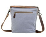Blue Feather Hand-Tooled Bag